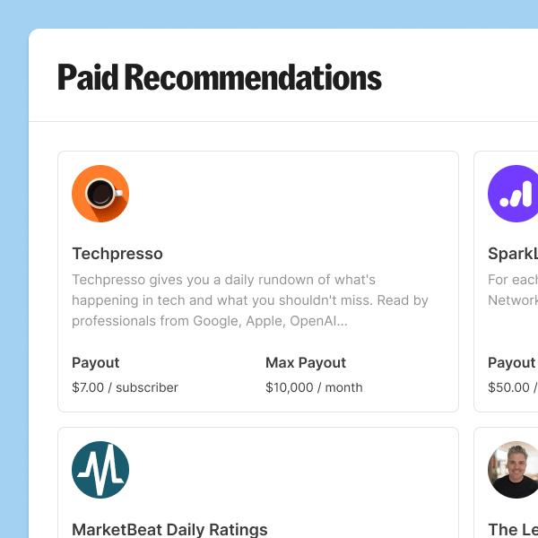 Paid Recommendations