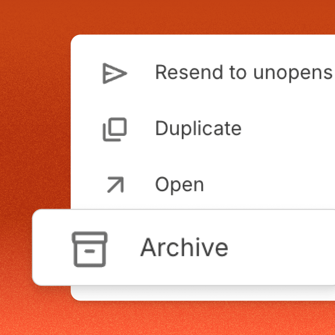 Archive sent broadcasts view