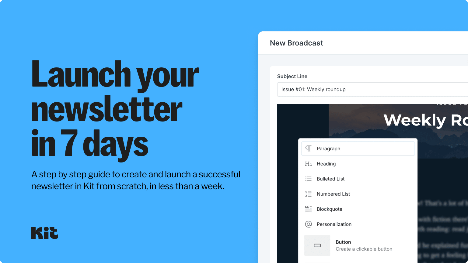 Launch your newsletter in 7 days