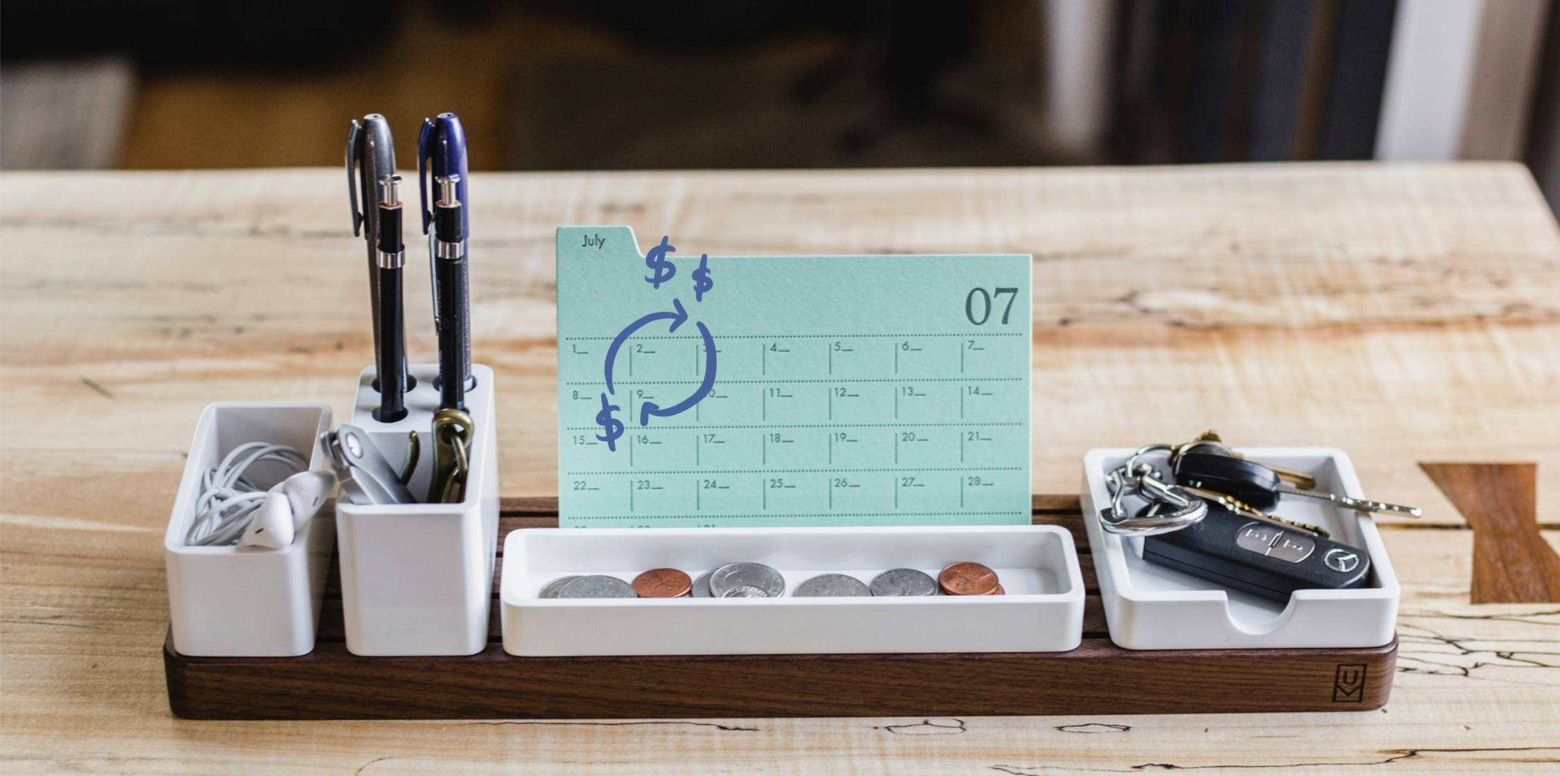 a desk calendar