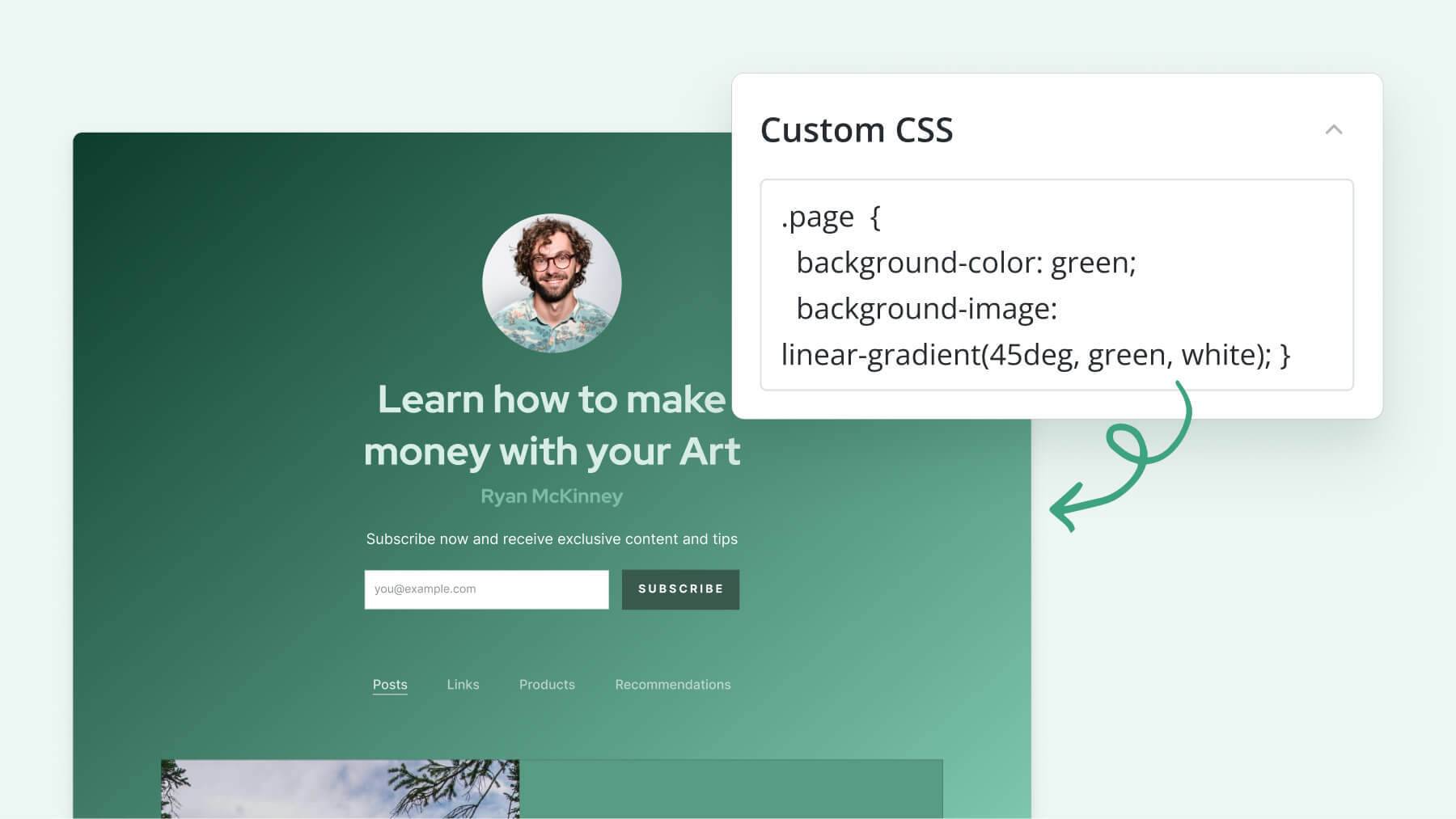 Creator Profile: Advanced CSS customization