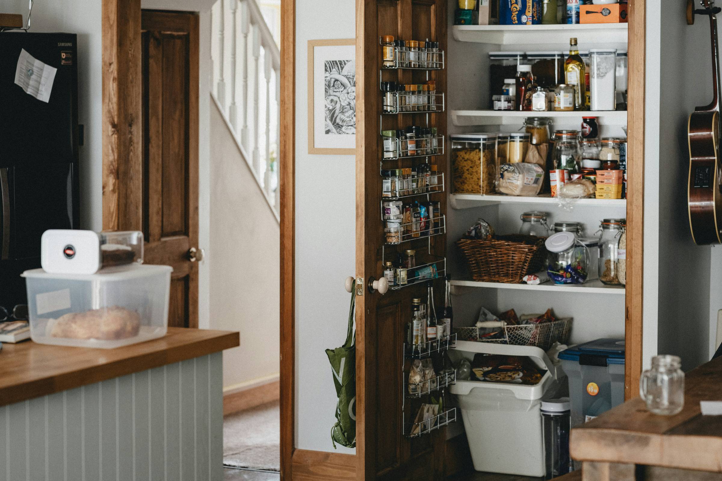 a home pantry, Photo by Annie Spratt on Unsplash