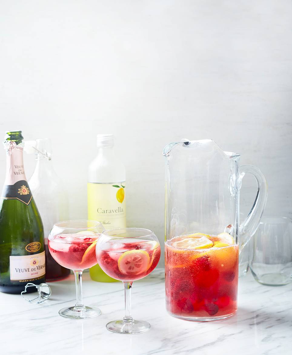Raspberry Prosecco Punch