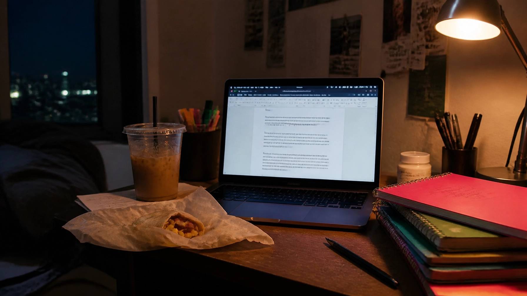 Image of laptop and coffee