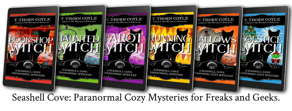 six cozy cat ebooks, starting with Bookshop Witch