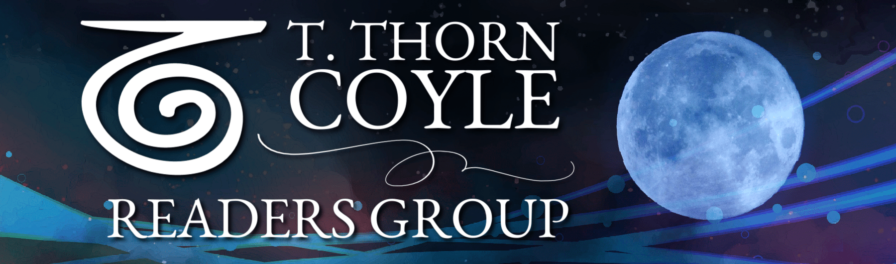 moon and swirls. T. Thorn Coyle Readers Group
