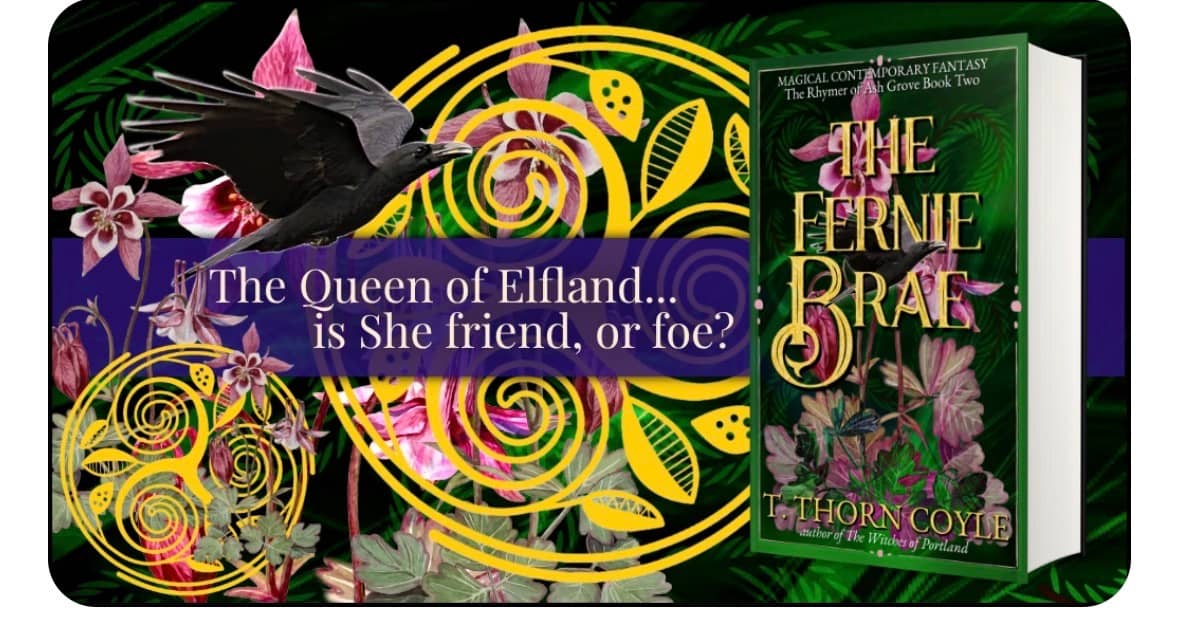 The Fernie Brae novel. Triskele and crow. “The queen of Elfland, is she friend or foe?”