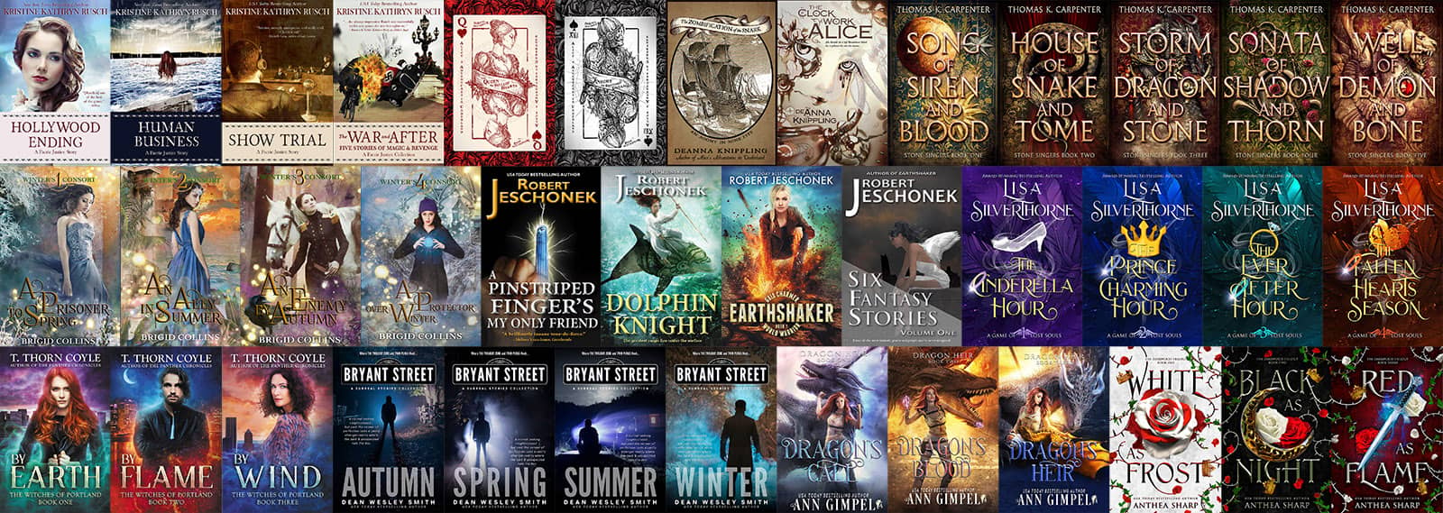 38 brightly colored fantasy book covers