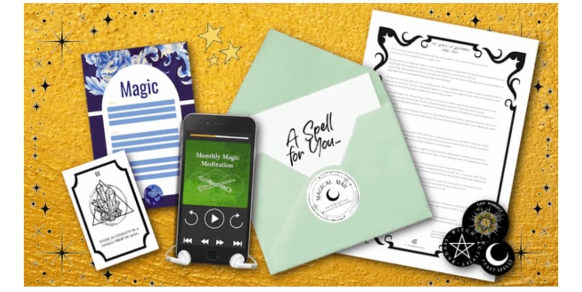 magical mail. A spell for you. Envelope. Spell. Magic art cards and more
