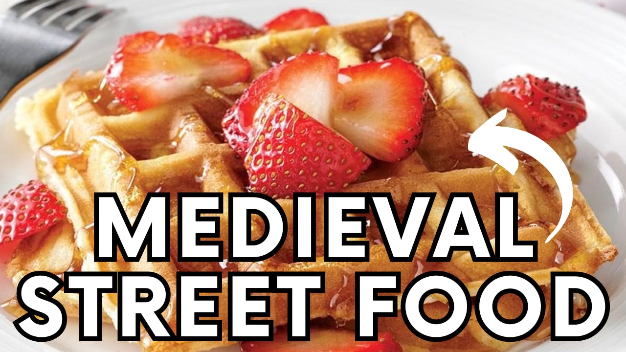 Medieval street food waffles