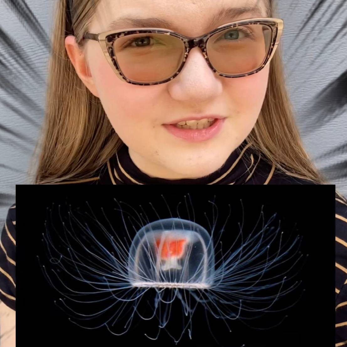 Madeline with an immortal jellyfish