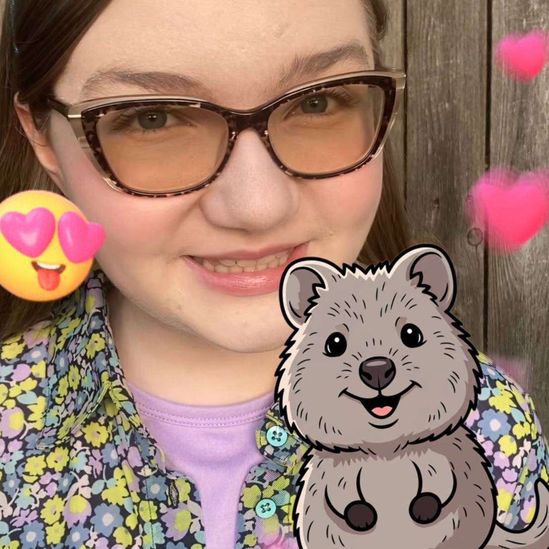 Madeline with a quokka