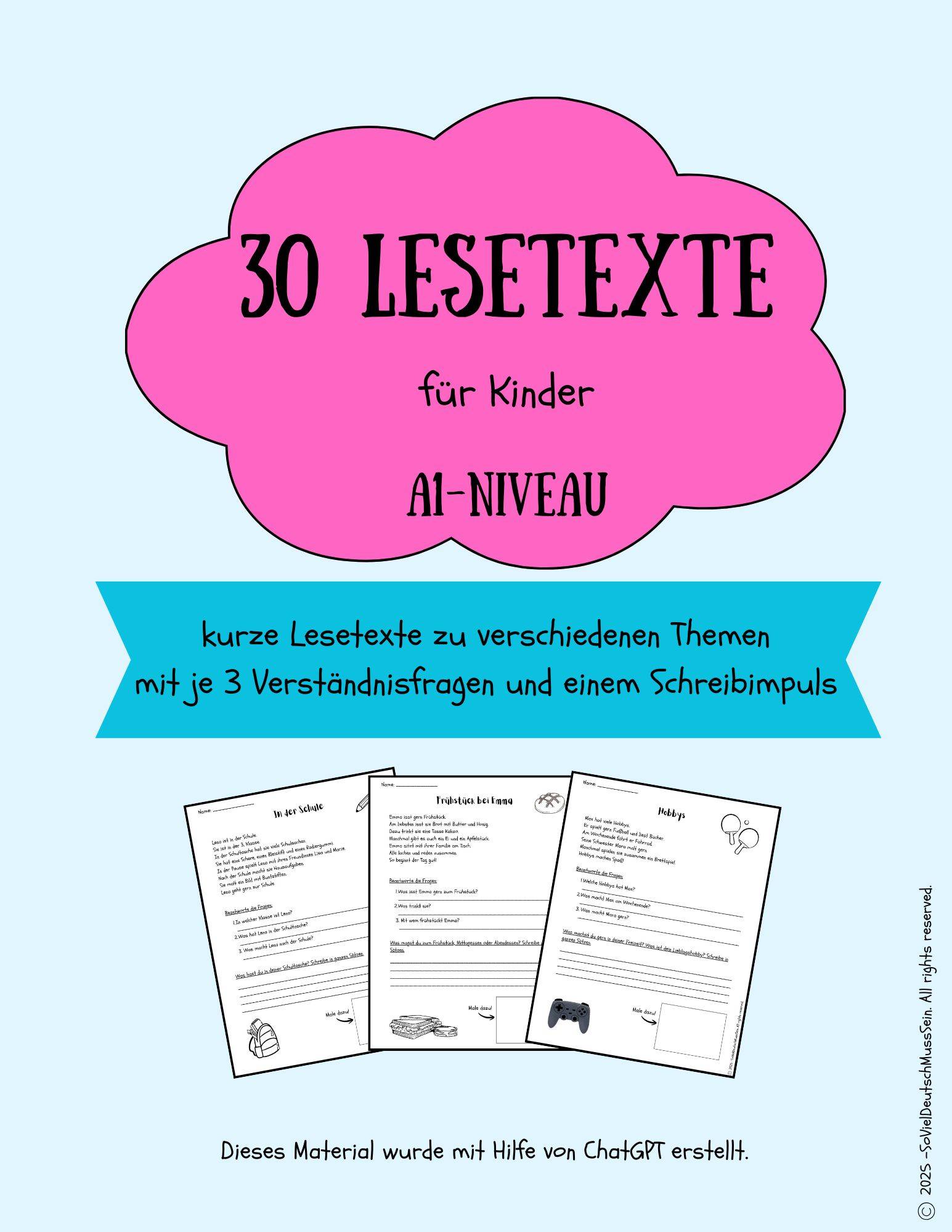 30 Lesetexte A1 Niveau für Kinder