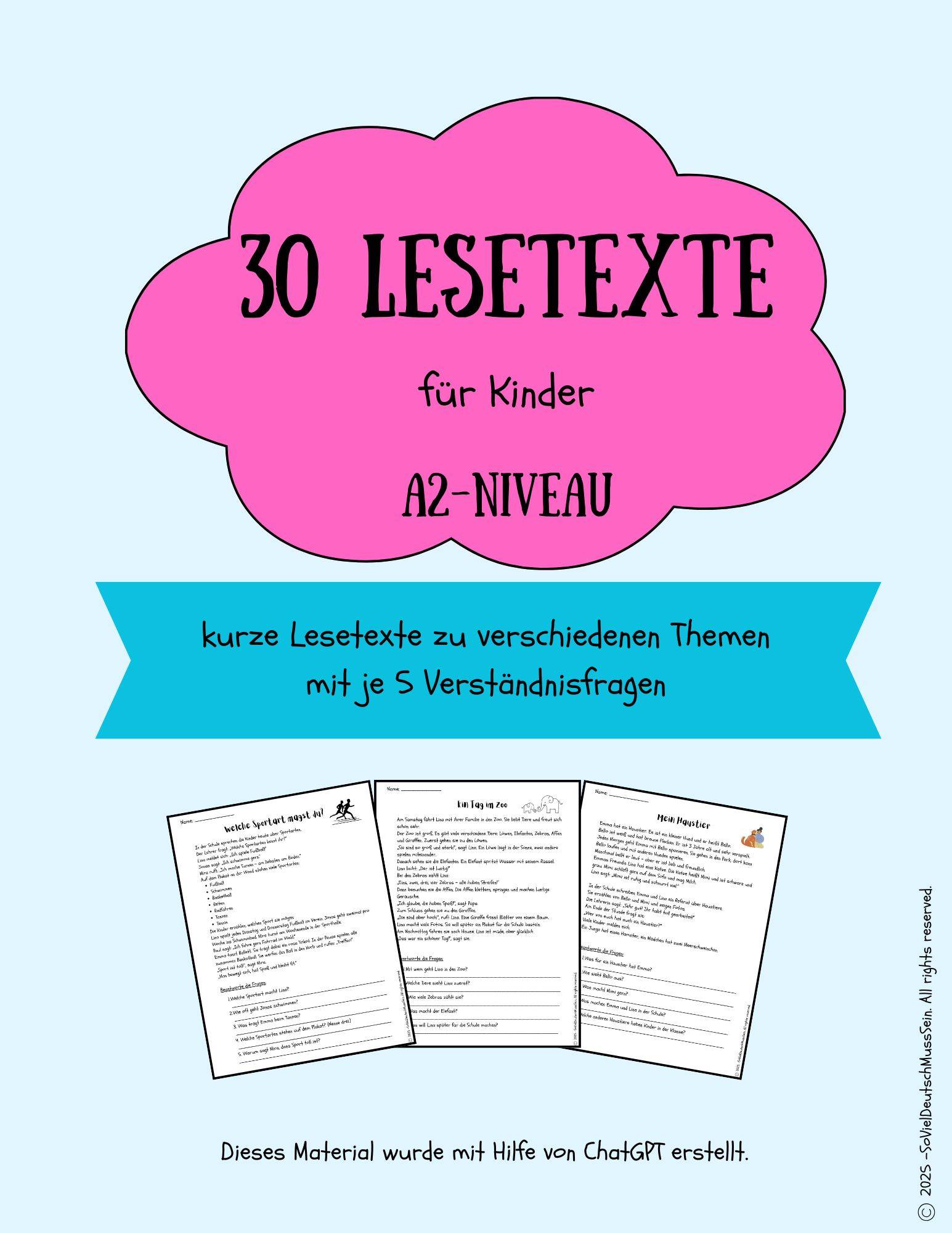 30 Lesetexte A2 Niveau für Kinder