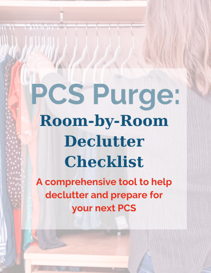 PCS Purge: Room by Room Declutter Checklist