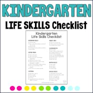 Non Academic Skills For Kindergarten Checklist