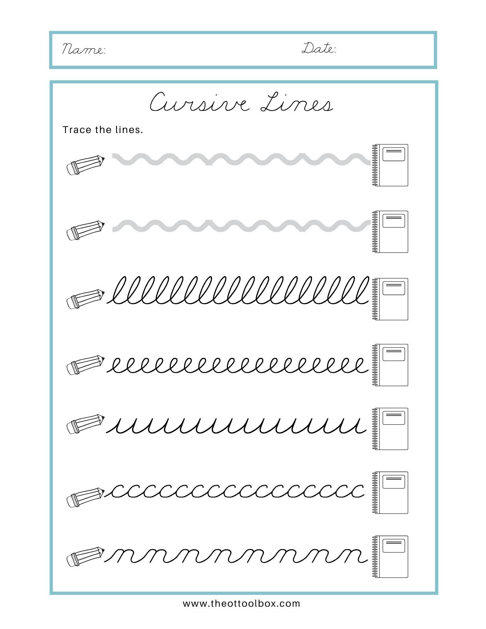 cursive writing for beginners the ot toolbox