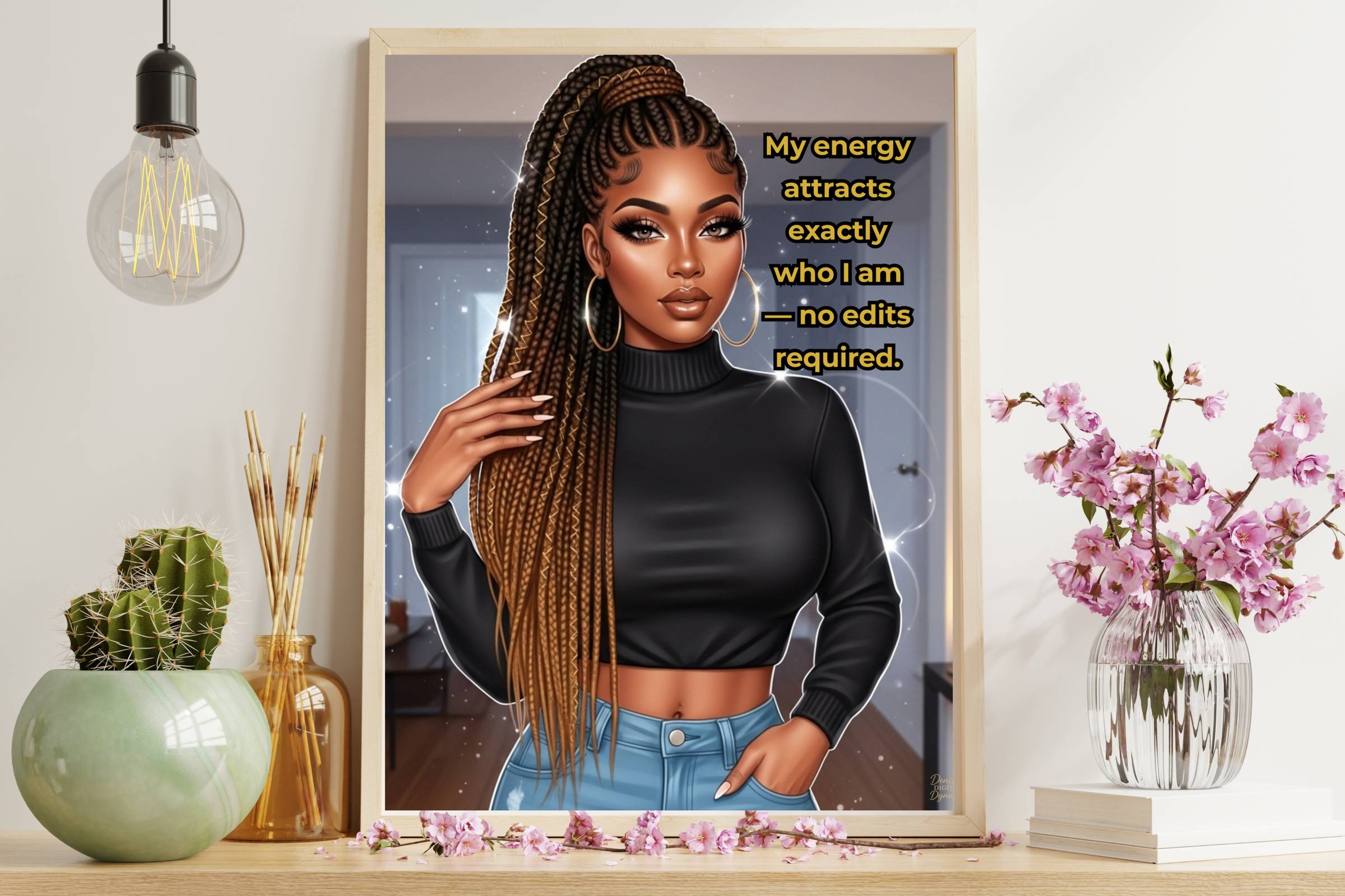 Confident Black Woman Wall Art Printable