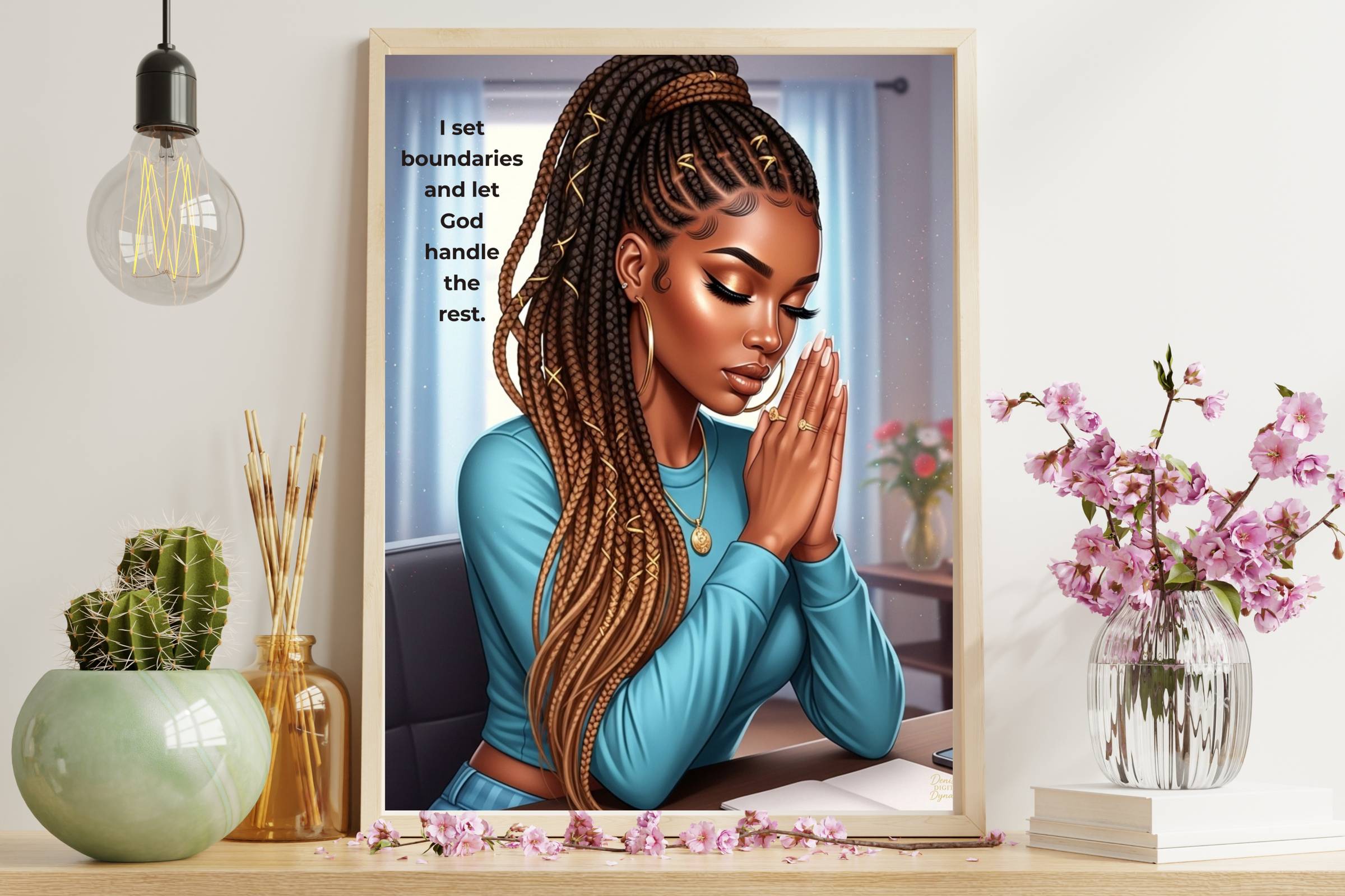 African American Woman Faith Wall Art Printable
