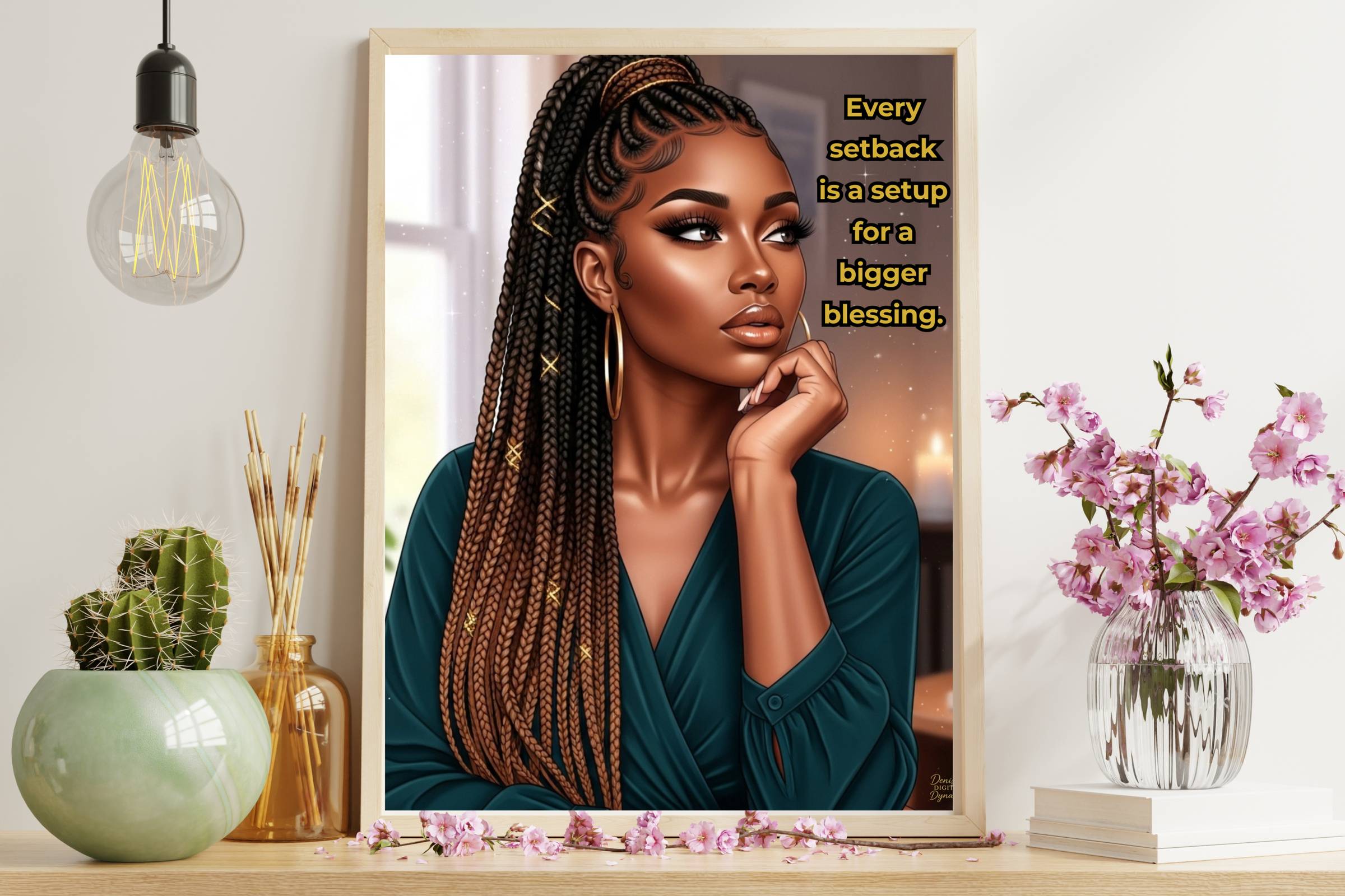 Afro-American Woman Motivation Wall Art Printable