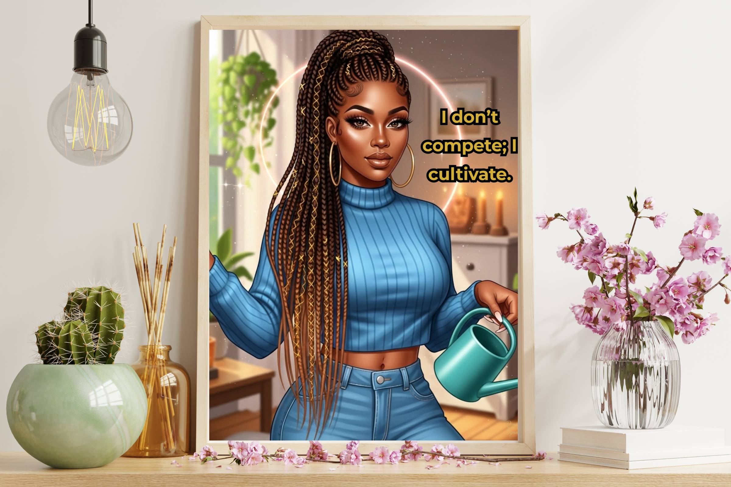 African American Woman Faith Wall Art Printable