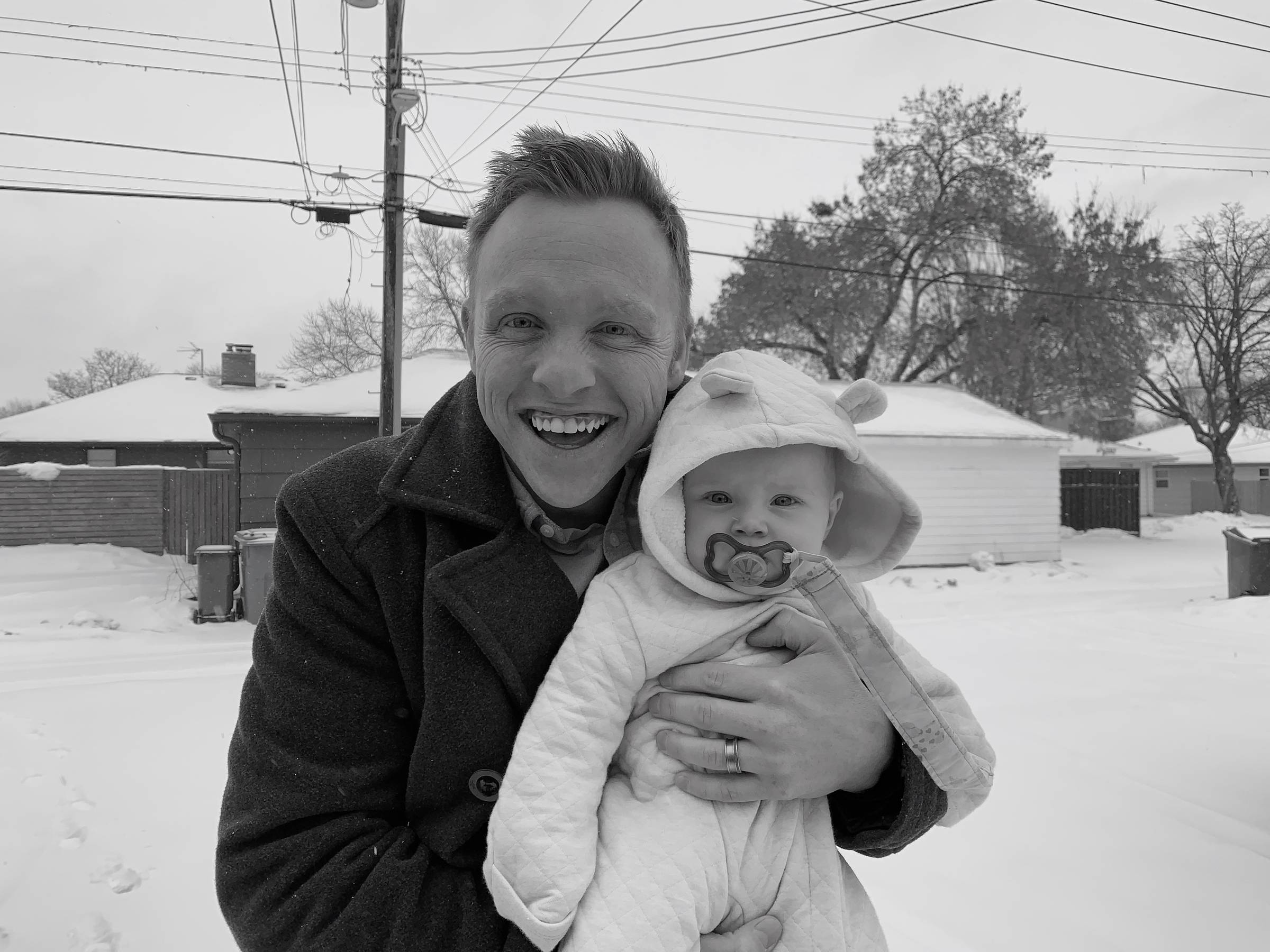 Ellie and I in the snow this week.