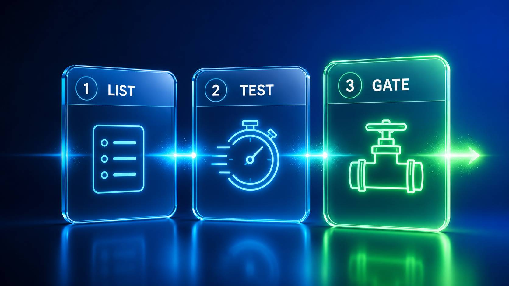 List, test, gate