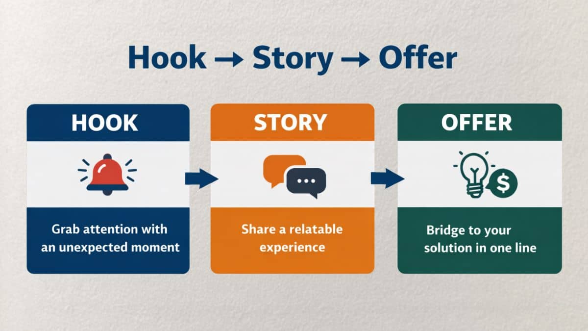 Hook → Story → Offer