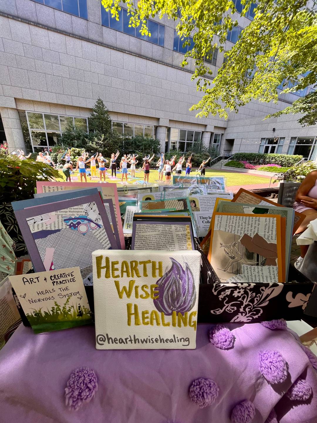 Reading Tarot & vending at a wellness event at the Logan Hotel!