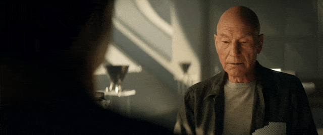 Animated GIF: Admiral Picard looks down and says, "F*ck this. F*ck literally all of this."