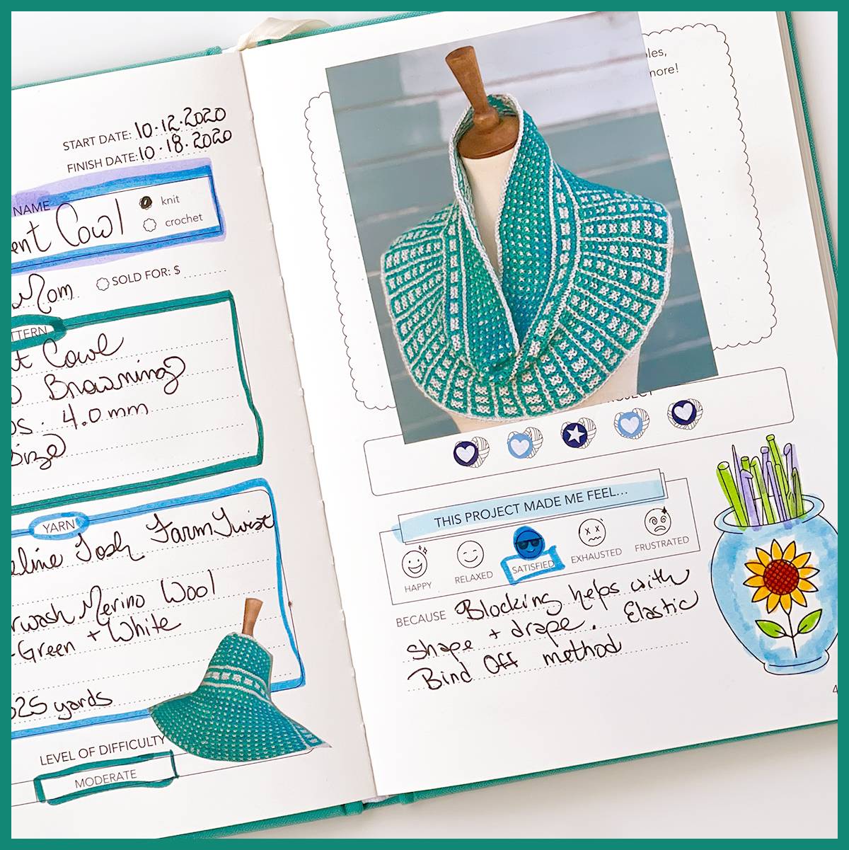 Knitting Journal Entry.