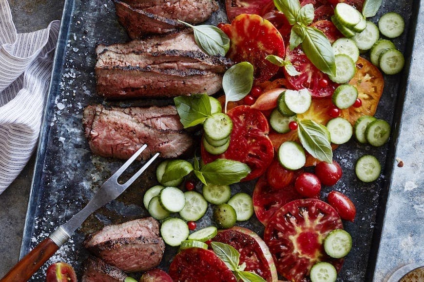 Heirloom Tomato Goat Cheese Salad from www.whatsgabycooking.com (@Whatsgabycookin)