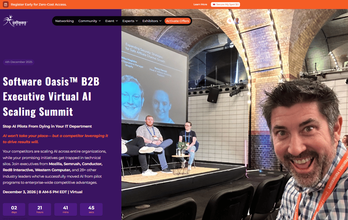 Live B2B Scaling Summit starts 8AM! Confirm your instant access, join 500+ execs, network live—last chance to enter event and win new connections.