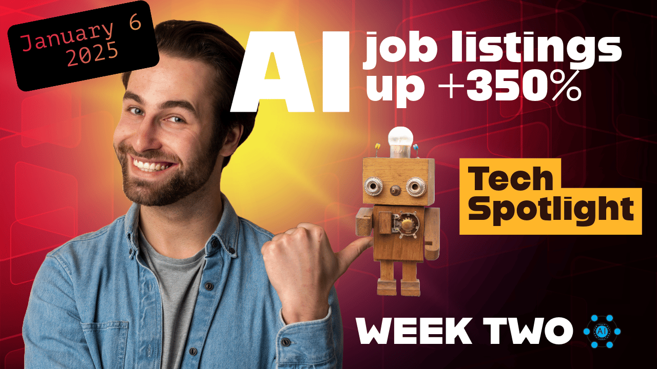 Tech Spotlight: 01-06-2025 - 350% surge in AI job postings, while 81% of companies transform hiring practices.