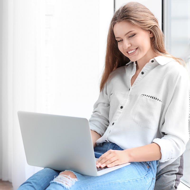 Woman with laptop