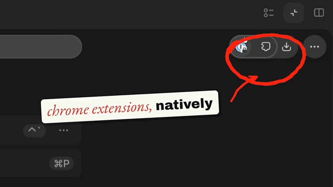LAB 0009 frame at 4:29: the new ChatGPT browser with the Chrome extensions button circled