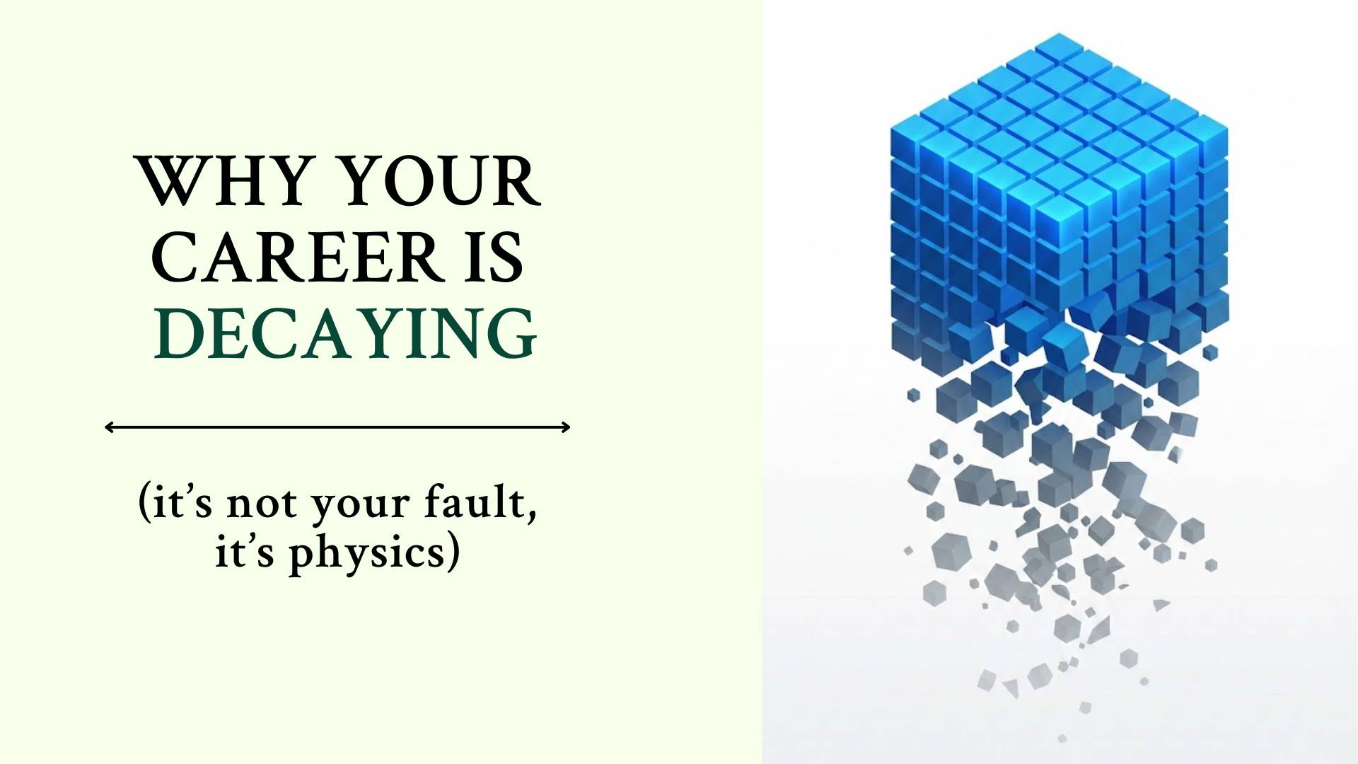 The Second Law of Career Dynamics: Why Hard Work Doesn't Scale