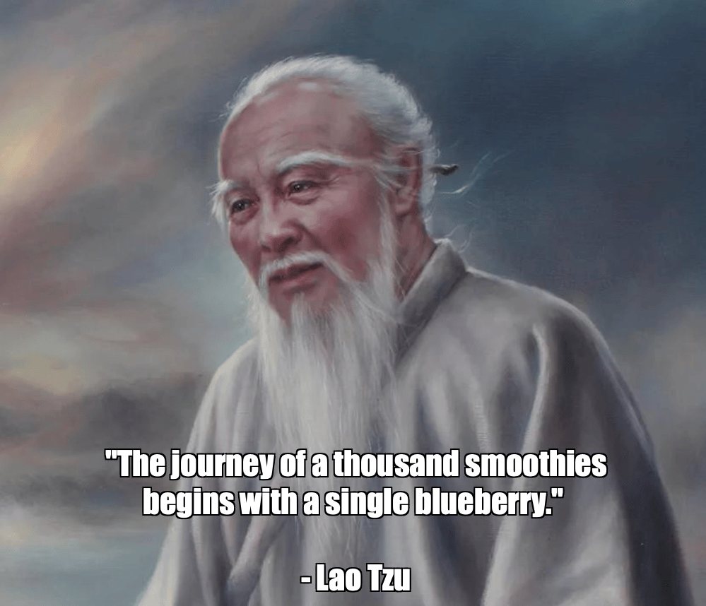 As you can see, Mr. Tzu was visibly—and understandably—saddened when this photograph was taken, for he had access to mere matcha powder, whilst the elusive frozen wild blueberry remained ever beyond his grasp. 