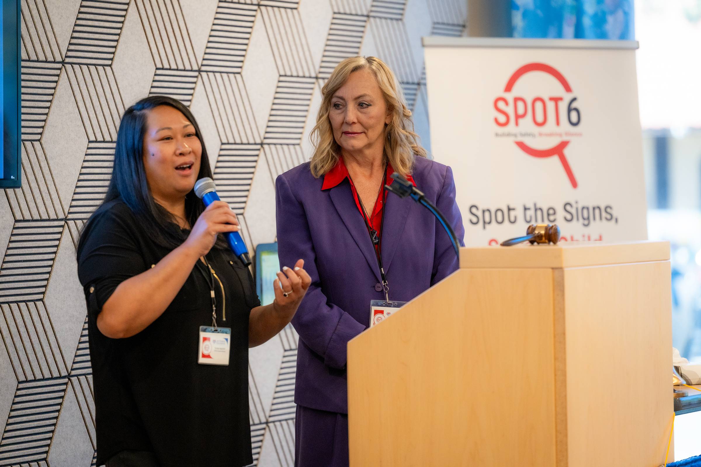 Jan Broberg and Teresa Agustin at the SPOT6 debut