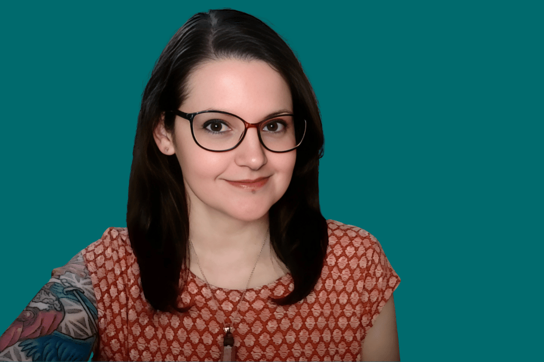 A portrait of Danielle Stimpson, Reiki Instructor & breast cancer survivor