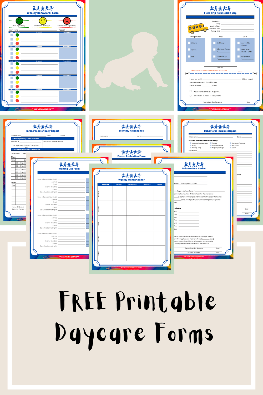 FREE Printable Daycare Forms