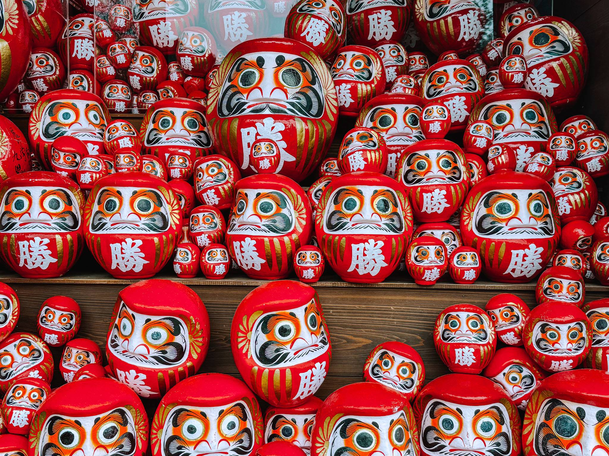 Daruma Dolls at Katsuoji, Osaka