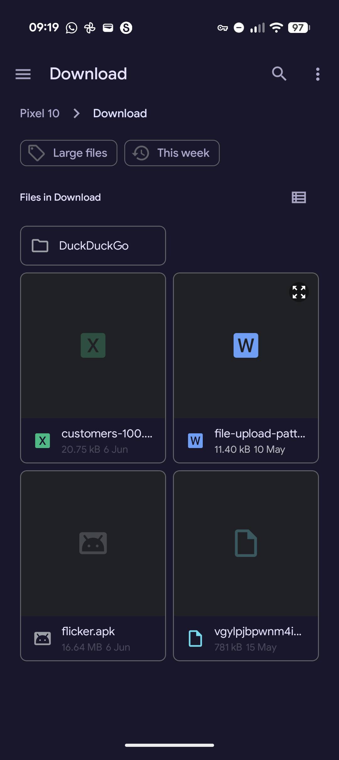 Android file picker showing files with most of them disabled and hard to distinguish from enabled ones