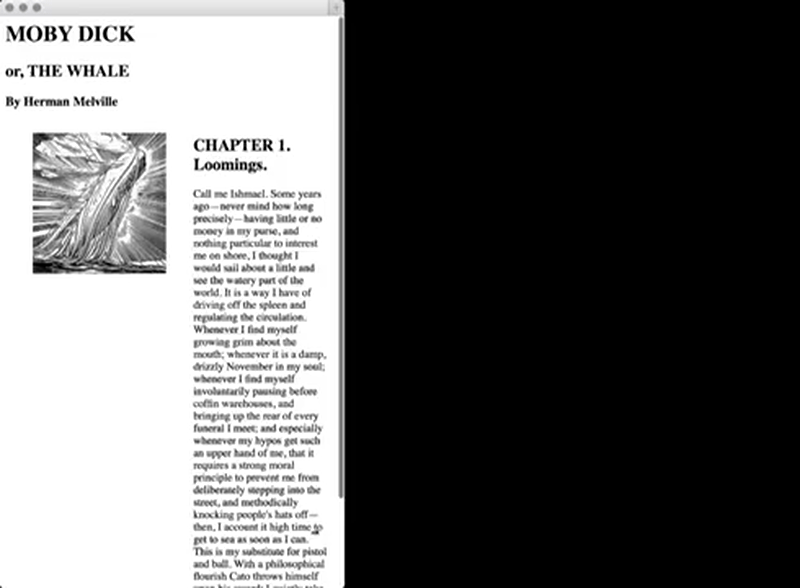 Web page with image and text side by side as the user changes the viewport width