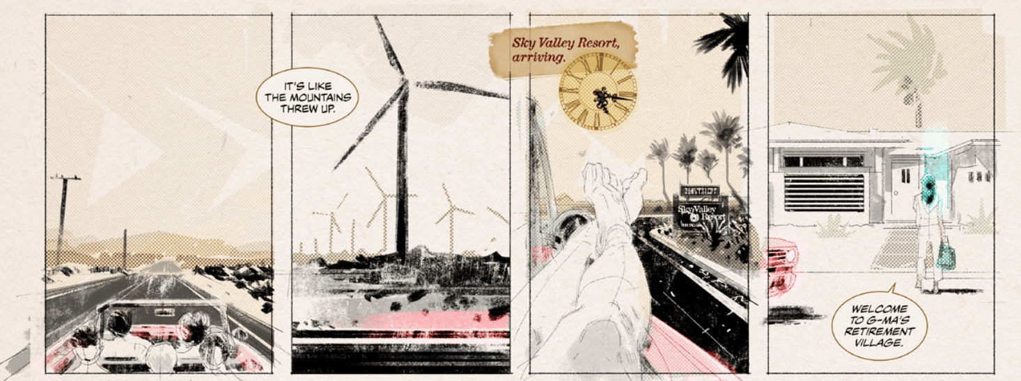 Graphic novel in pastels
