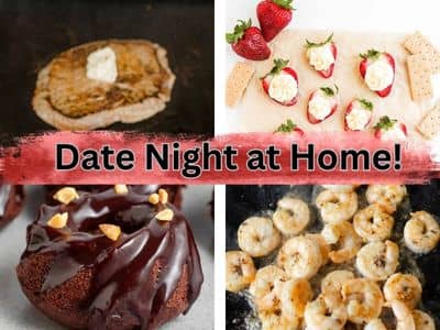 Date Night at Home - Griddle Garlic Butter Steak, Deviled Cheesecake Strawberries, Chocolate Bundt Cake, and Griddle Shrimp