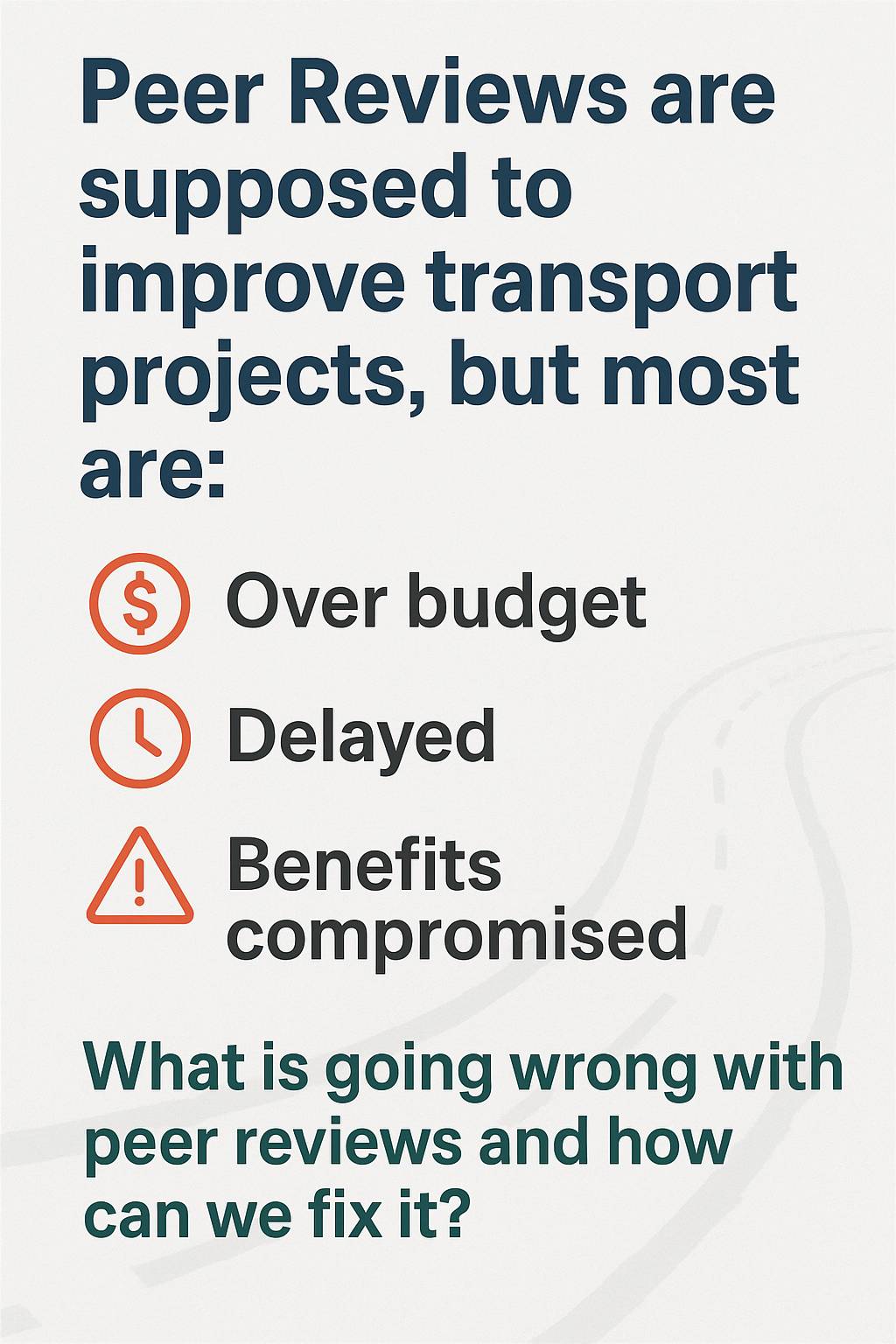 Reimagining Transport Project Peer Reviews