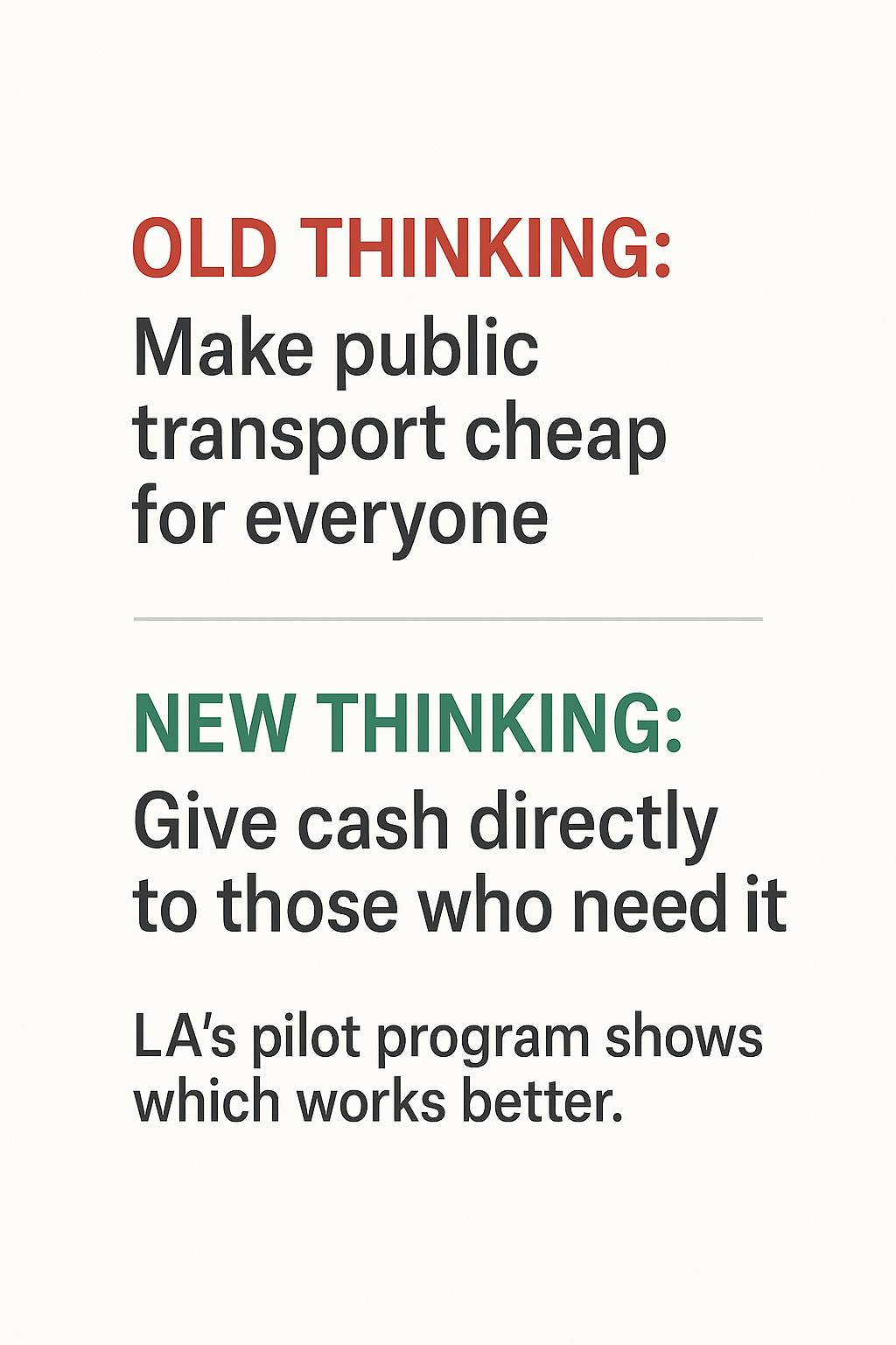 Why Giving Cash Directly To Those Who Need It Beats Cheap Fares