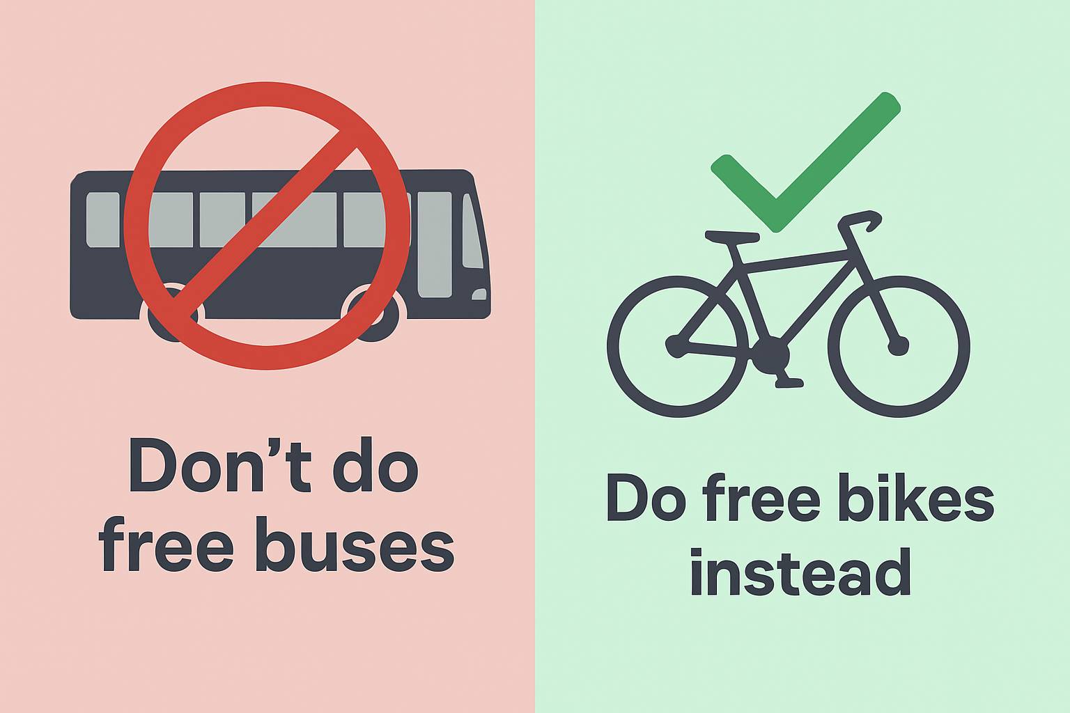 Don't Do Free Buses, Do Free Bikes Instead