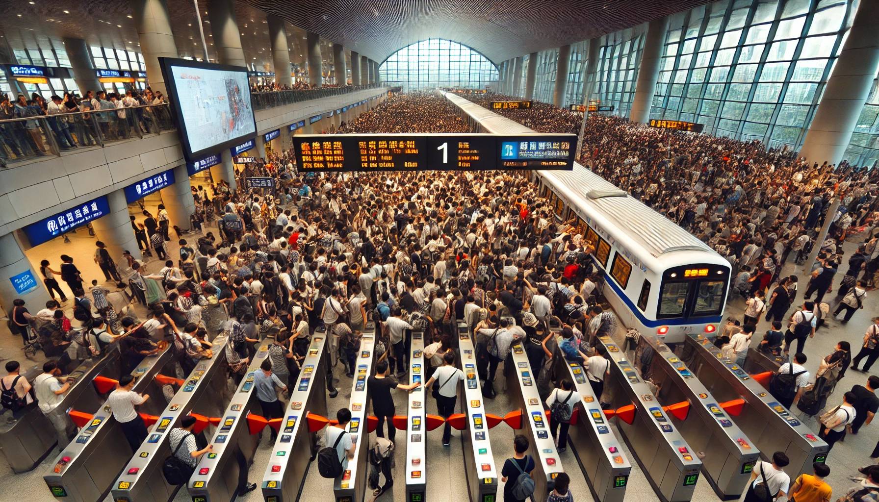 An overcrowded station